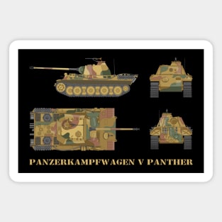 Panzer V Panther German WW2 Tank Diagrams Gift Magnet